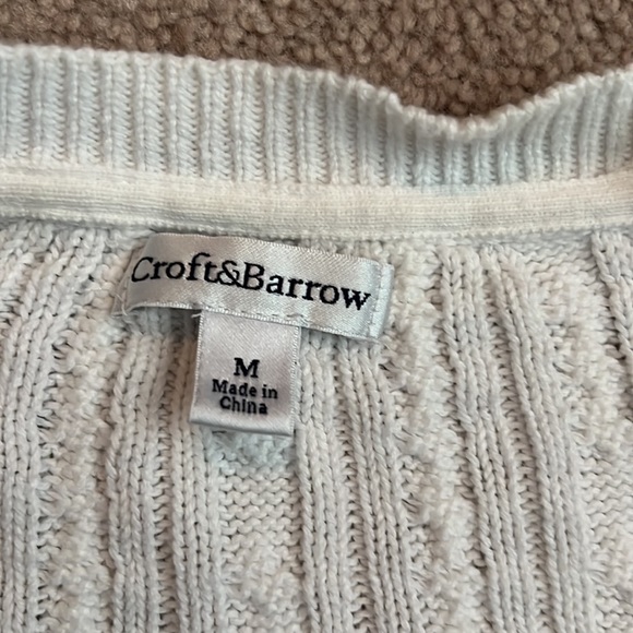 Women’s Croft & Barrow white sweater M - Picture 5 of 5